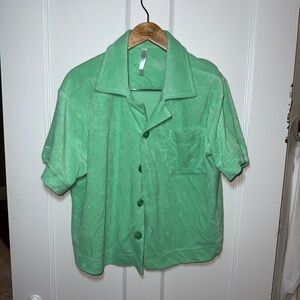 Fabletics Green Terry Cloth Set